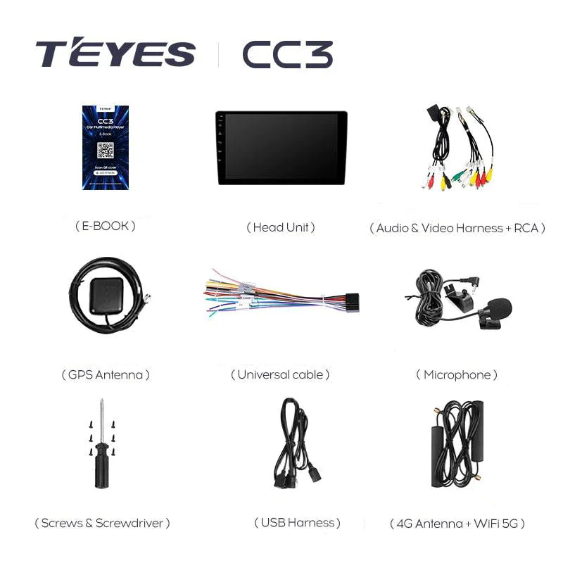 9" & 10.2" Universal DIN0 Split System CC3 for Toyota Volkswagen Hyundai Kia Renault Suzuki Honda Audi Lada & Nissan - Image 2