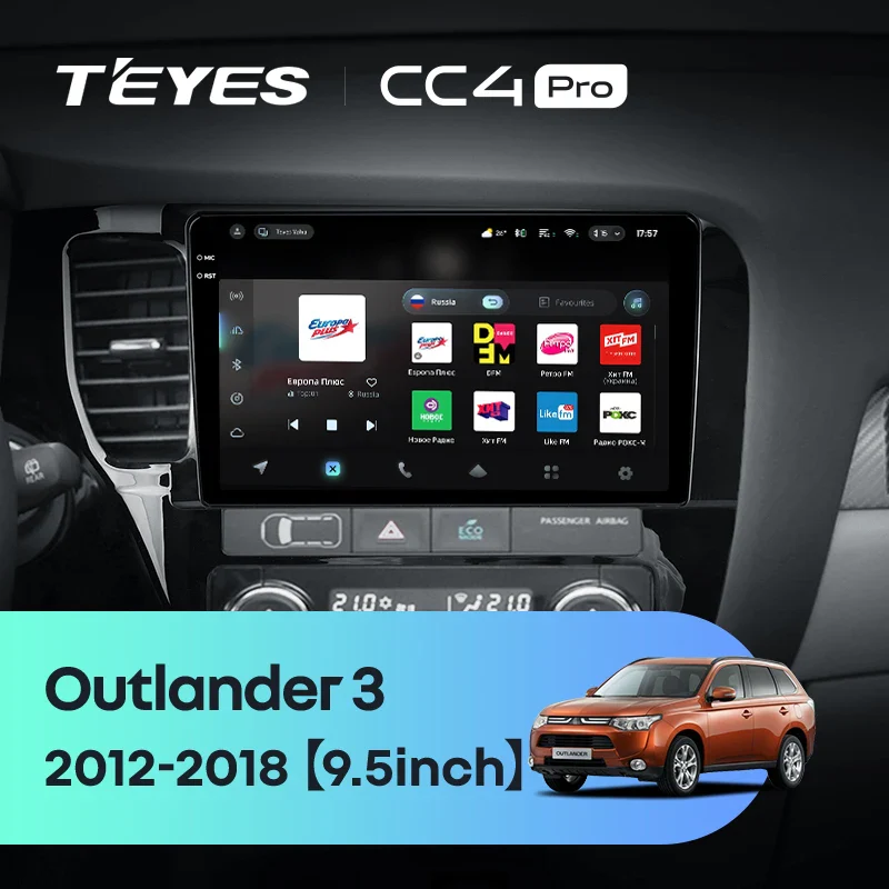 Mitsubishi Outlander 3 GF0W GG0W (2012-2018) Left Hand Drive