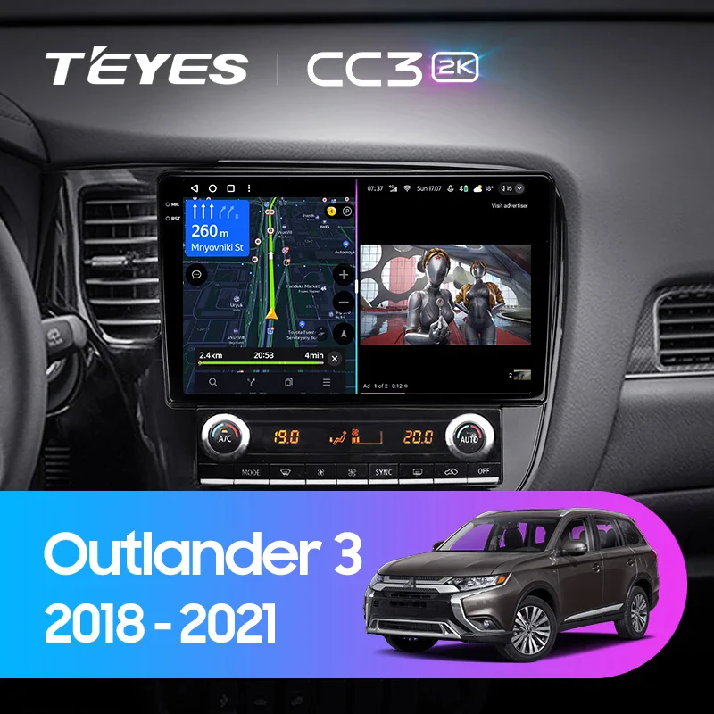 Mitsubishi Outlander 3 III GF0W GG0W (2018-2021) Right Hand Drive