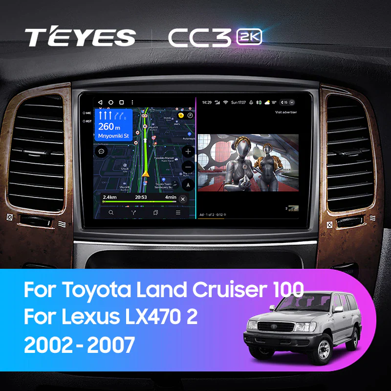 Toyota Land Cruiser LC 100 For Lexus LX470 J100 2 II (2002-2007)