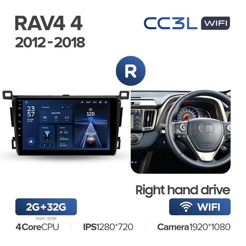 Toyota RAV4 4 XA40 5 XA50 (2012-2018) 9" Right Hand Drive - Image 4