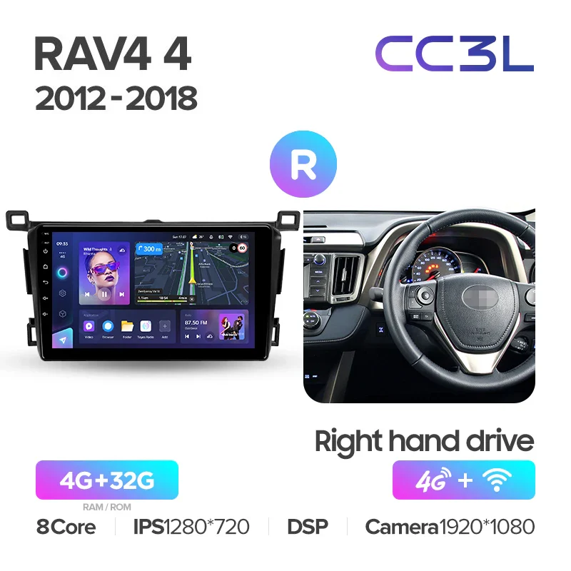 Toyota RAV4 4 XA40 5 XA50 (2012-2018) 9" Right Hand Drive - Image 5