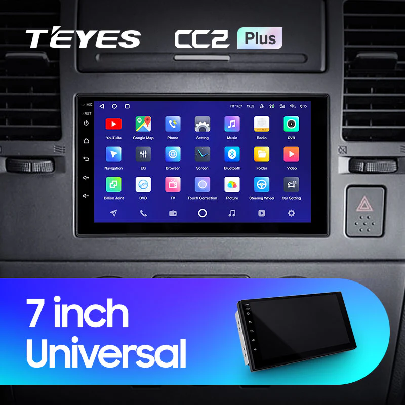 7" Universal CC2 PLUS  for Mazda, Almera, Toyota,  Volkswagen,  Nissan, Kia, Qashqai & Peugeot