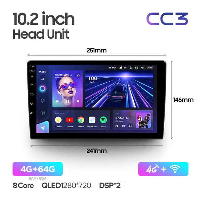 9" & 10.2" Universal DIN1 CC3 / CC3 2K - Image 6